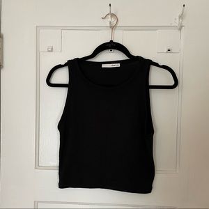 Aritzia Wilfred Black Crop Top